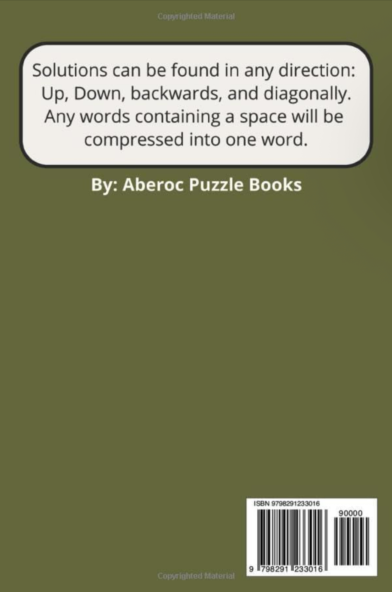 Army Word Search Puzzle Book, back cover
