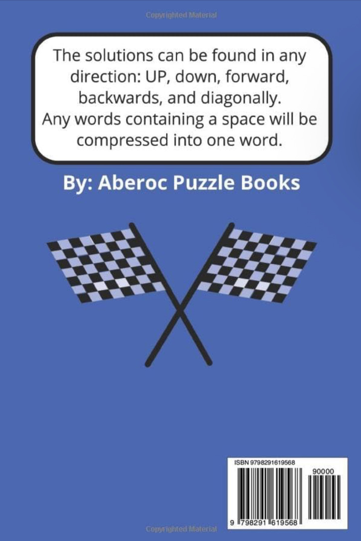 Automotive Lingo Word-Hunt Puzzle Book, back cover