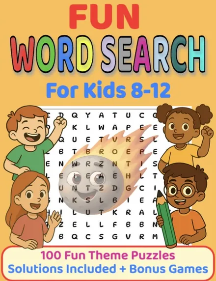 Fun Word Search for Kids 8–12, front cover