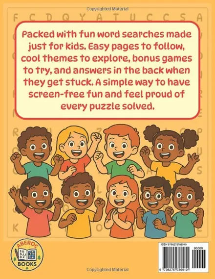 Fun Word Search for Kids, back cover
