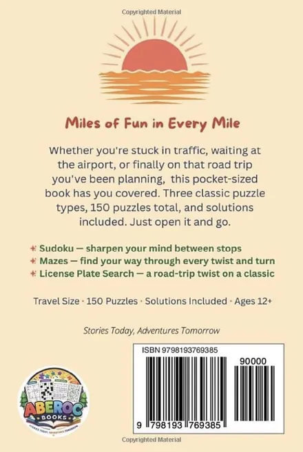 Puzzle Games for Road Trips, back cover
