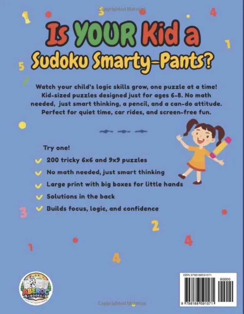 Sudoku Smarty-Pants Level 2, back cover