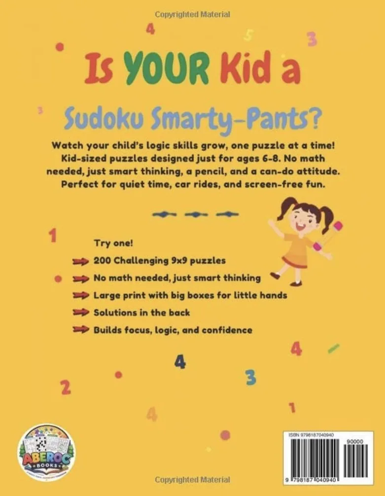 Sudoku Smarty-Pants Level 3, back cover