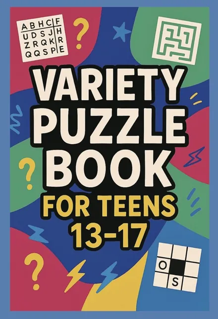 Variety Puzzle Book for Teens 13–17, front cover